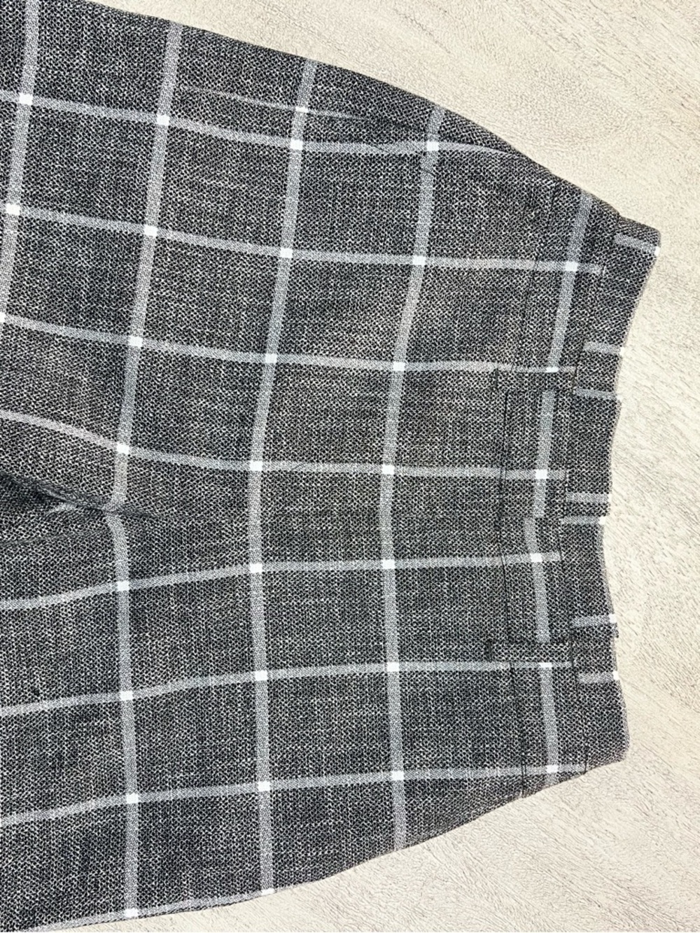 White House Black Market Gray Windowpane Plaid Shorts